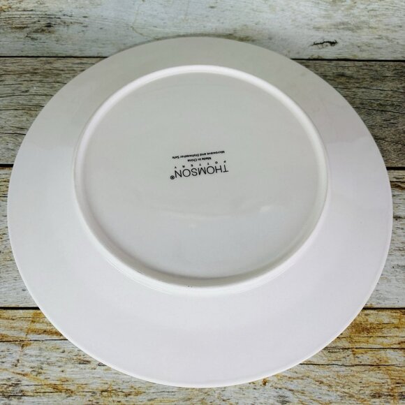 Thomson Pottery HAMPTON Seashells Embossed Rustic Off White Dinner Plates Set 4 - Picture 5 of 16